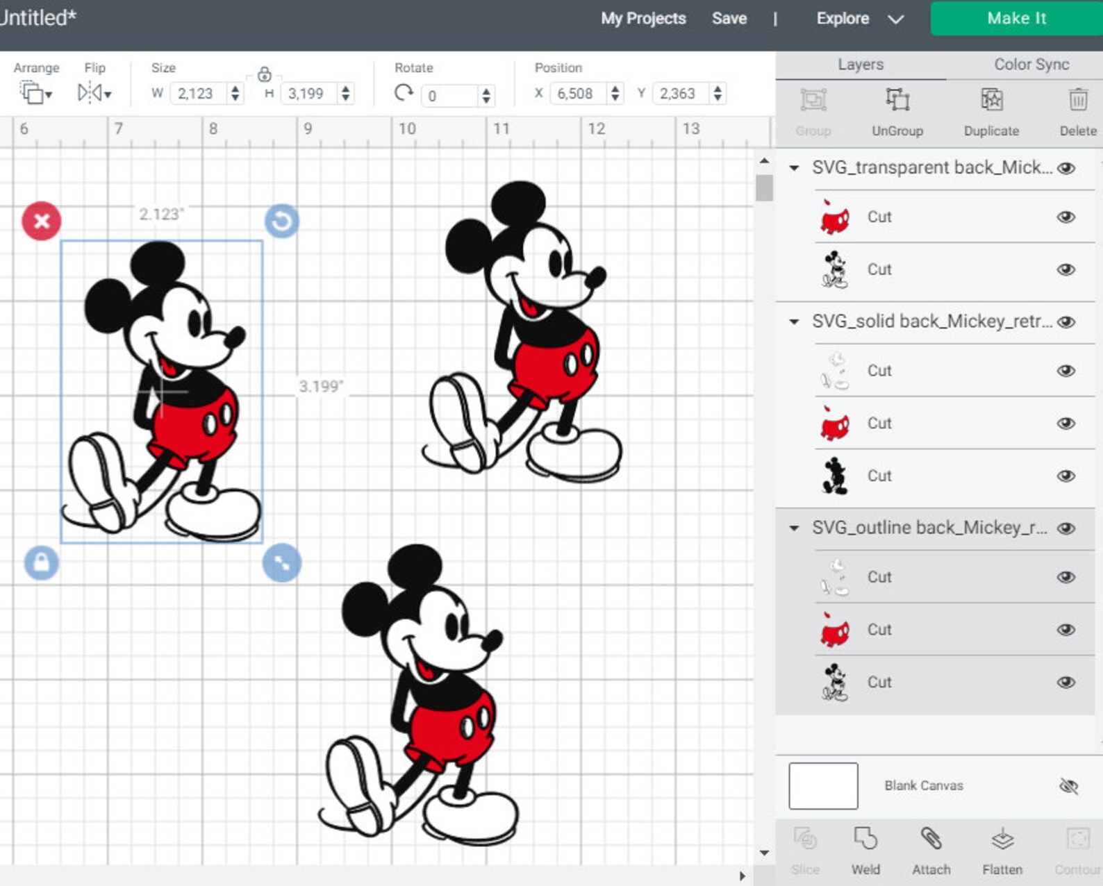 Download SVG PNG Mickey Mouse Retro Vintage Design Layered cut files | Etsy