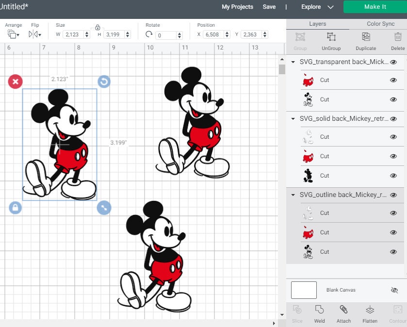 SVG PNG Mickey Mouse Retro Vintage Design Layered cut ...
