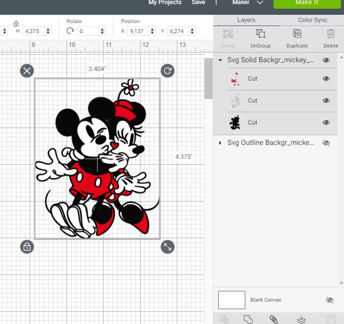 Download SVG PNG Minnie Mickey Mouse Love Heart Red Retro Vintage | Etsy