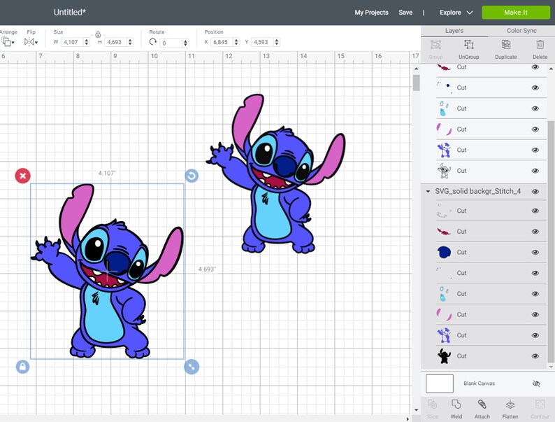 Bundle SVG PNG Lilo and Stitch Layered cut files layers ...