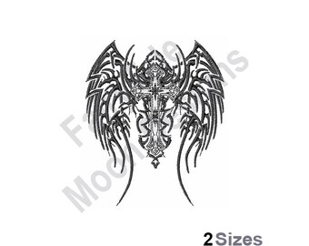 Kreuz Flugel Tattoo Etsy