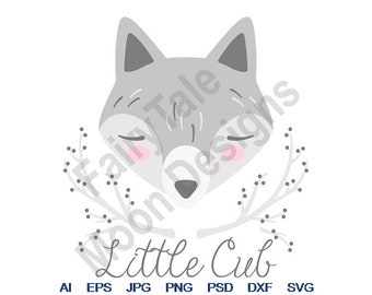 Download Wolf Cub Svg Etsy