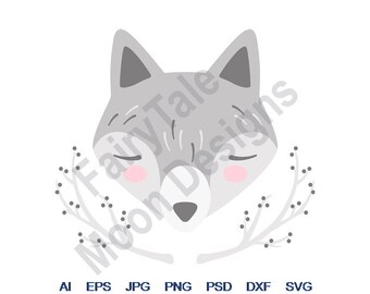 Download Baby Wolf Svg Dxf Etsy