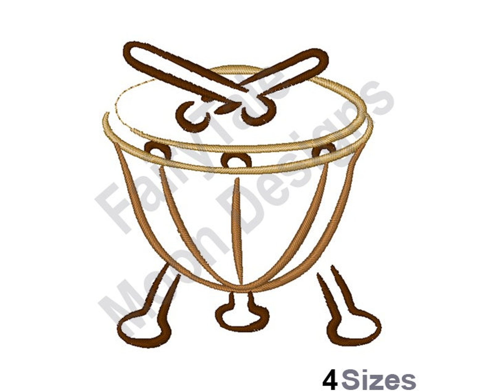 Drum Machine Embroidery Design Drum Set & Drumsticks Etsy