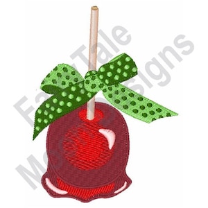 Candy Apple - Machine Embroidery Design, Sugar Candy Apple Embroidery Pattern, Toffee Apple Embroidery Design