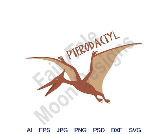 Pterodactyl - Svg, Dxf, Eps, Png, Jpg, Vector Art, Clipart, Cut File,  Dinosaur Svg, Pterosaur Svg, Flying Reptile Svg, Dino Cut File