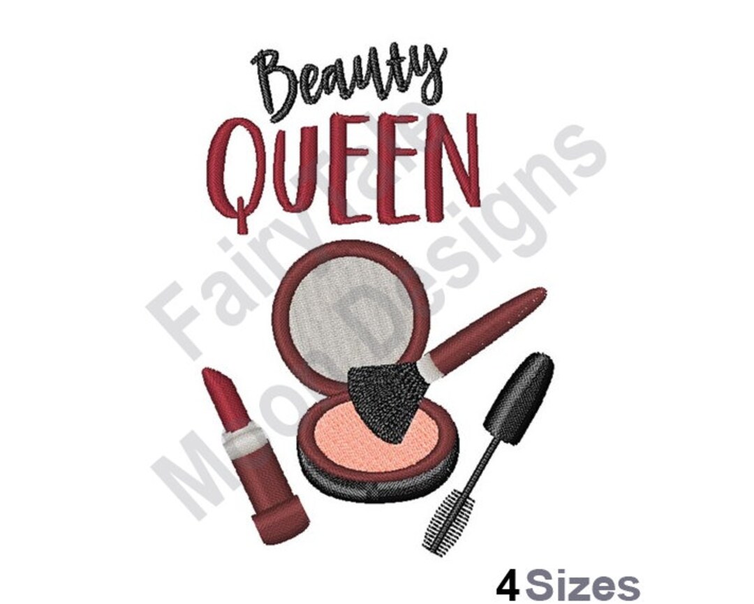 Beauty Queen Makeup - Machine Embroidery Design, Lipstick Design ...