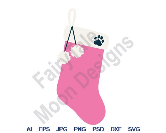 Dog Stocking Svg Dxf Eps Png Jpg Vector Art Clipart | Etsy