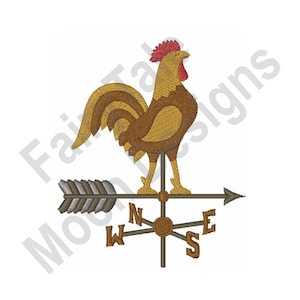 Rooster Direction - Machine Embroidery Design, Rooster Design, Wind Vane Embroidery Pattern, Weathercock Embroidery, Weather Vane Rooster