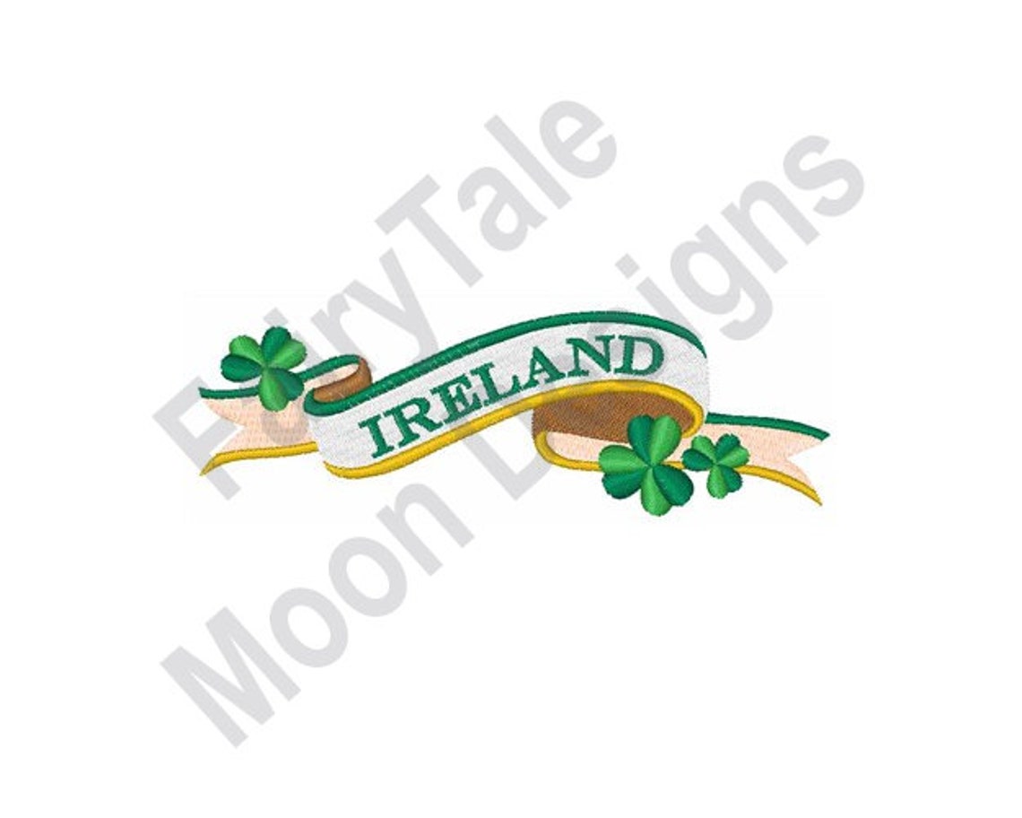 Ireland Machine Embroidery Design Irish Shamrock Banner Etsy
