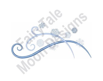 Winter Snowflakes & Swirls - Machine Embroidery Design, Snowflakes Embroidery Pattern, Swirls Embroidery Design