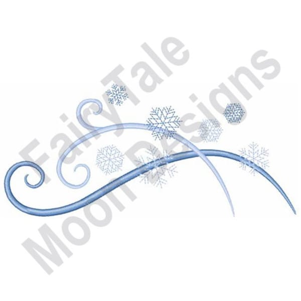 Winter Snowflakes & Swirls - Machine Embroidery Design, Snowflakes Embroidery Pattern, Swirls Embroidery Design