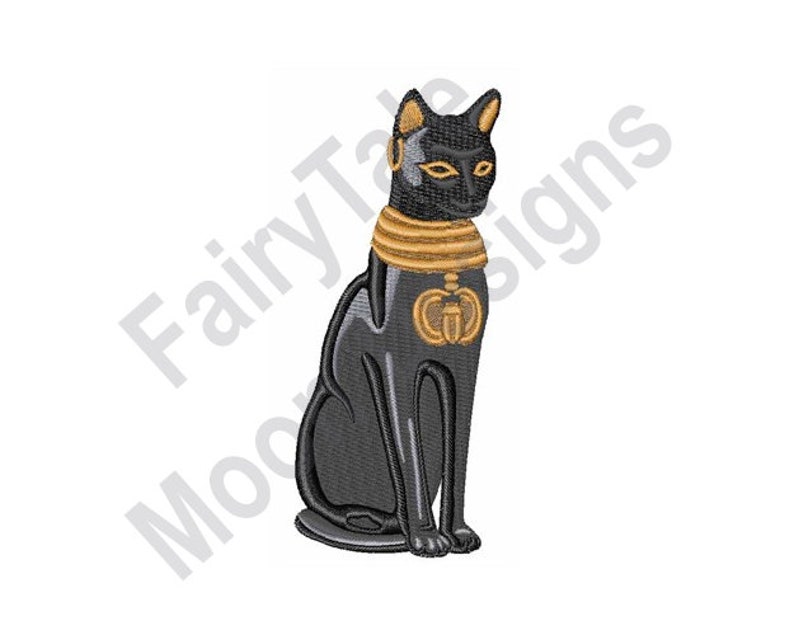 Egyptian Cat Machine Embroidery Design Ancient Egyptian Cat Etsy