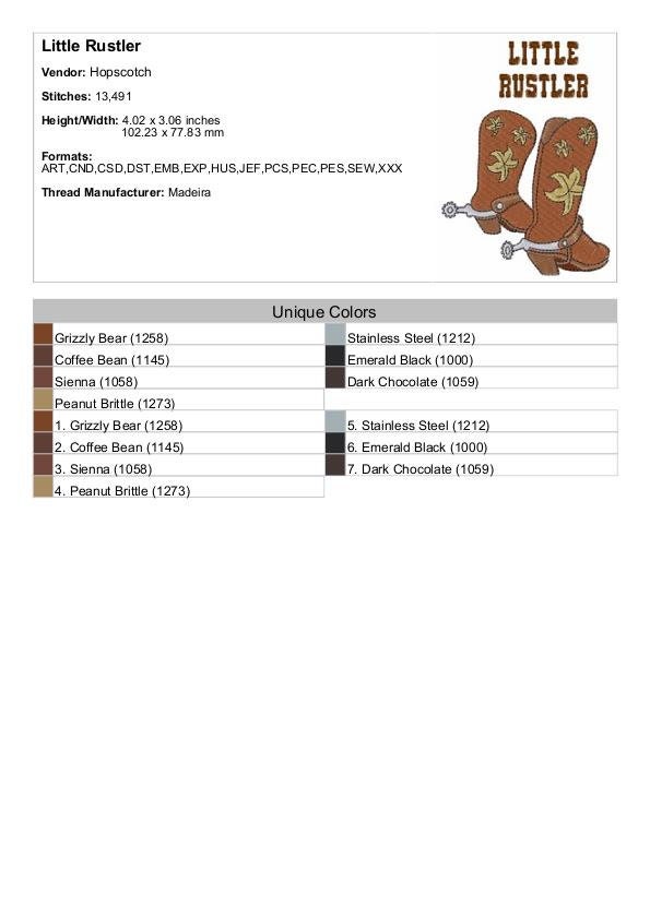 Little Rustler Machine Embroidery Design Western Boots Etsy