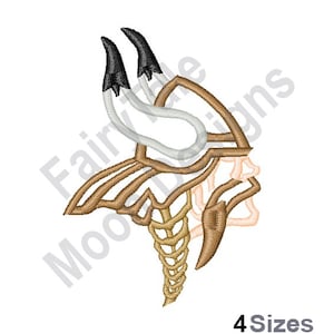 Viking Outline Side View - Maschinenstickerei, Wikinger Kopf Umriss Stickdatei, Wikinger Helm Design, nordische Stickdatei