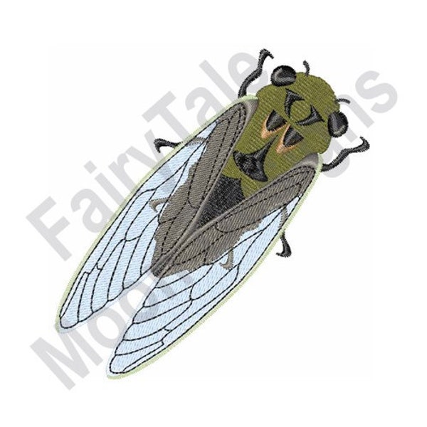 Cicada - Machine Embroidery Design, Cicada Insect Embroidery Pattern, Australian Bug Embroidery Design