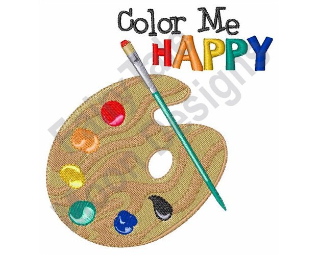 Painters palette machine embroidery design artist  etsy