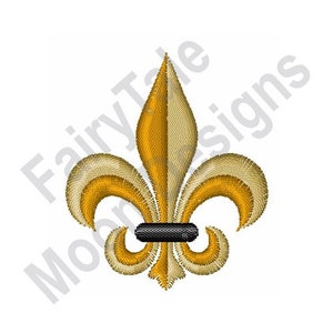 Fleur De Lis - Diseño de bordado a máquina, patrón de bordado Fleur-De-Lis, bordado de lirio estilizado, símbolo decorativo Fleur De Lys