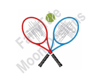 Tennis Rackets - Machine Embroidery Design, Tennis Ball Embroidery Pattern, Tennis Racquets Design, Ball Game Design, Sports Embroidery