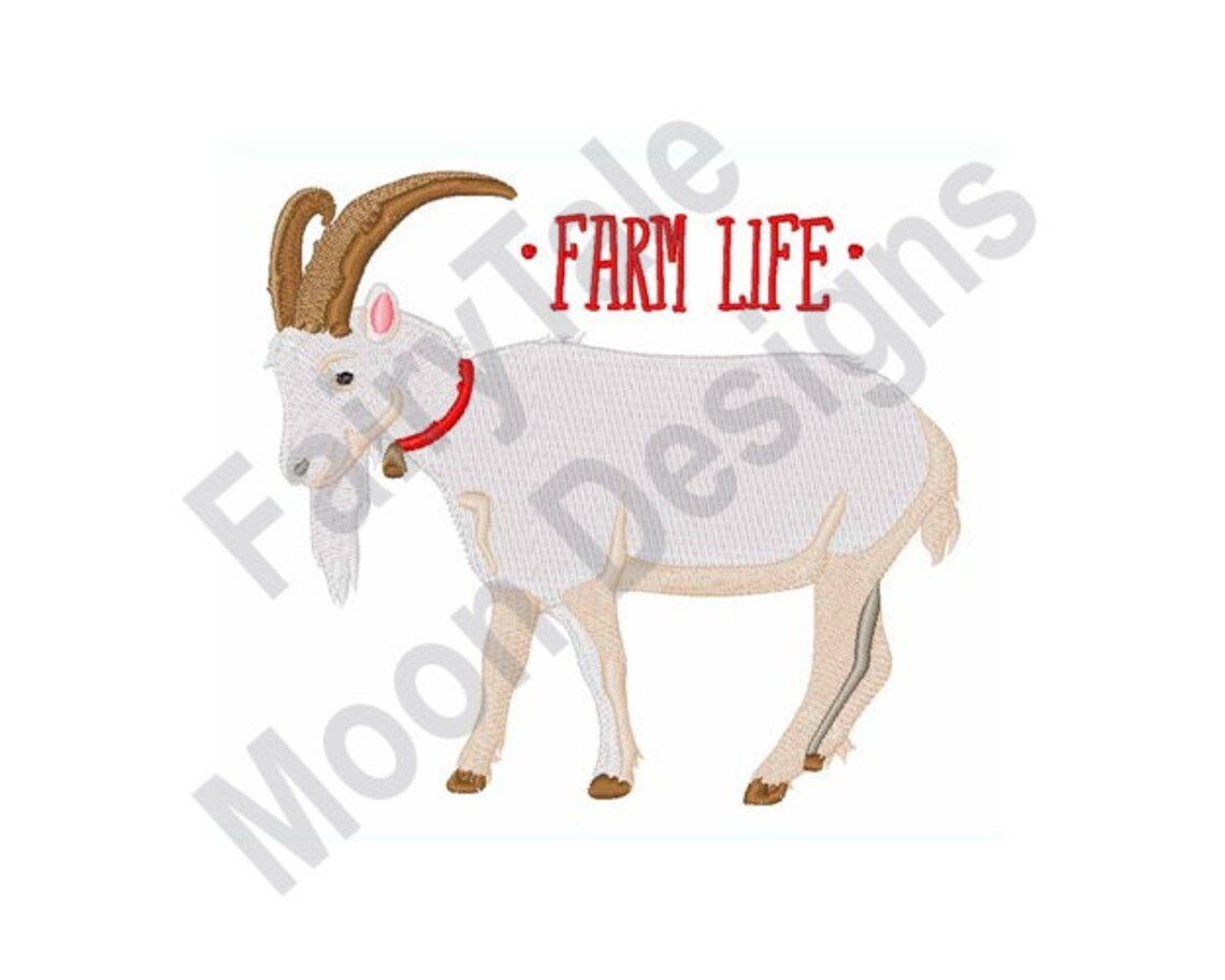 Farm Life Machine Embroidery Design Goat Embroidery Etsy
