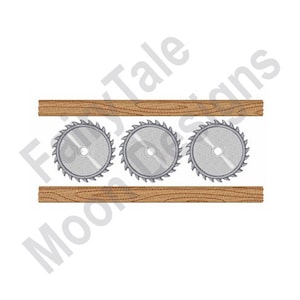 Circular Saw Blades For Wood - Machine Embroidery Design, Saw Blade Border Embroidery Pattern, Cutting Tool Embroidery Design