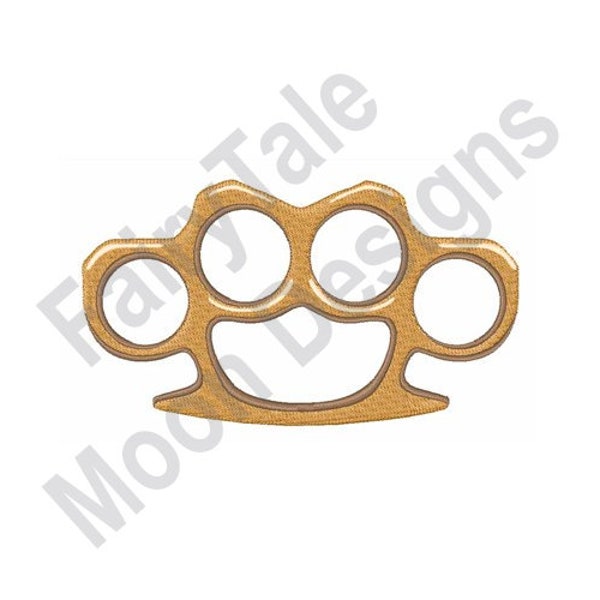 Brass Knuckles Digital Embroidery File - Machine Embroidery Design, Brass Knucks Embroidery Pattern, Knuckleduster Embroidery Design