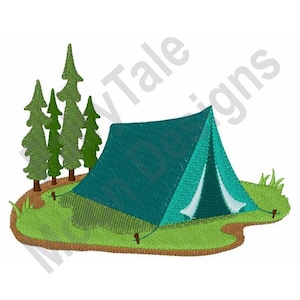 Tent Camping - Machine Embroidery Design, Camping Tent Embroidery Pattern, Camping Site Design, Outdoors Embroidery Design