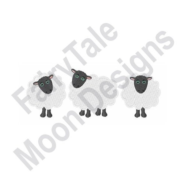 Counting Sheep - Machine Embroidery Design, Sheep Embroidery Pattern, Counting Sheep Design, Baby Lullaby Embroidery Pattern