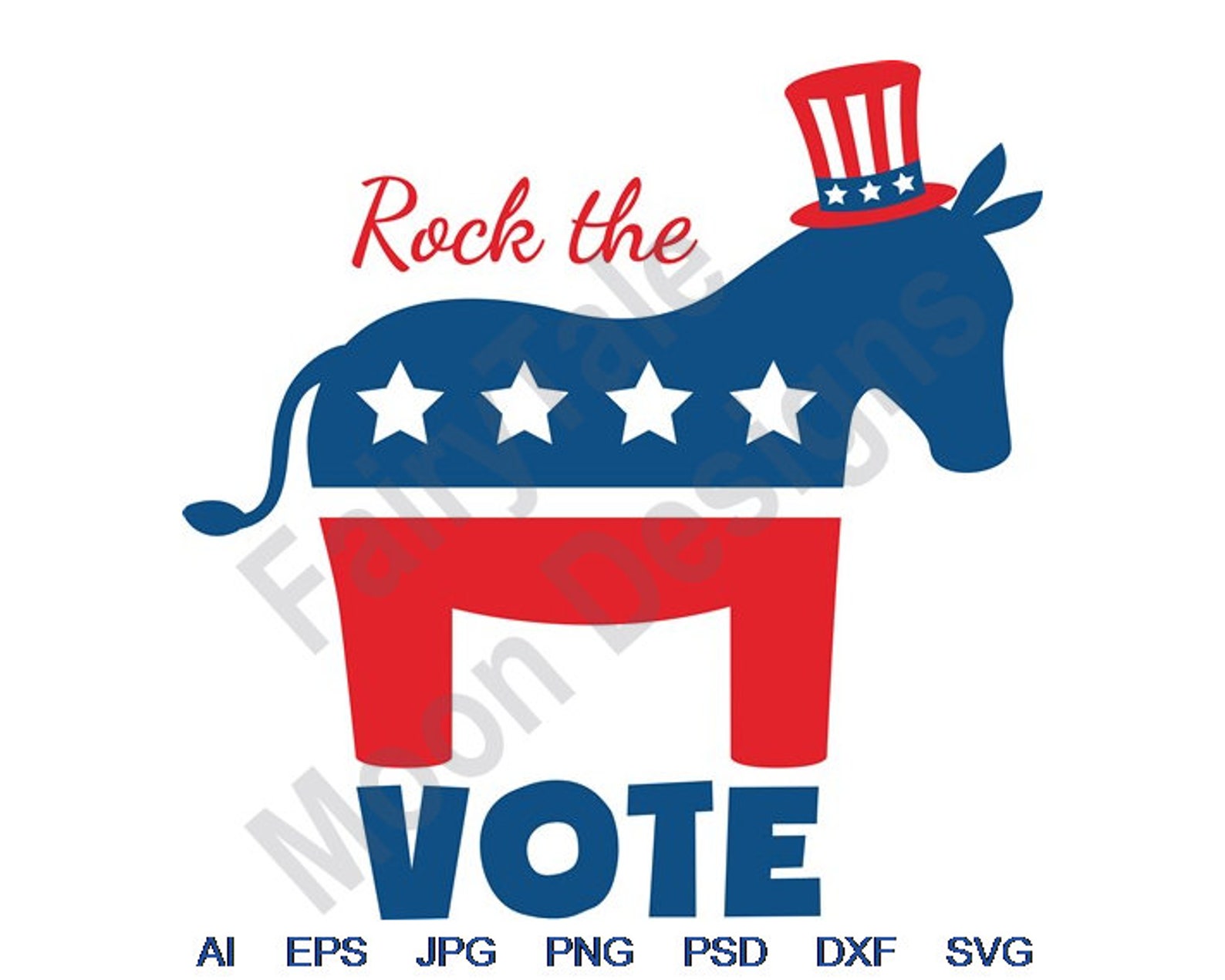 Rock the Vote Svg Dxf Eps Png Jpg Vector Art Clipart - Etsy UK