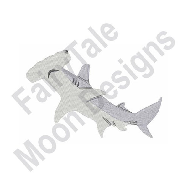 Hammerhead Shark - Machine Embroidery Design, Shark Embroidery Pattern