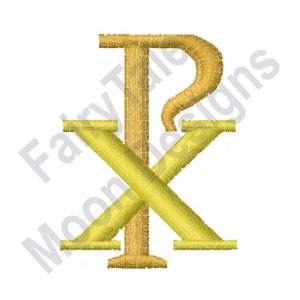 Chi Rho Symbol - Machine Embroidery Design, Christogram Embroidery Pattern, Jesus Christ Religious Symbol Embroidery Design