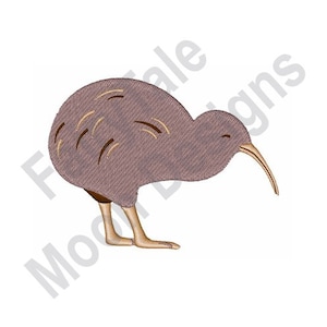 Neuseeland Kiwi - Maschinenstickerei, Kiwi Vogel Stickmuster, Neuseeland Kiwi Vogel Stickdatei
