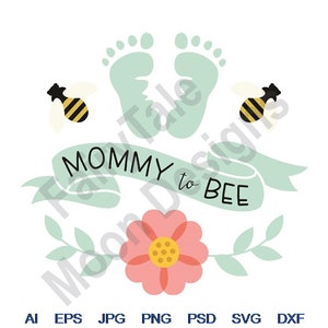 Mama für Biene - SVG, Dxf, Eps, Png, Jpg, Vektorkunst, Clipart, Schnittdatei