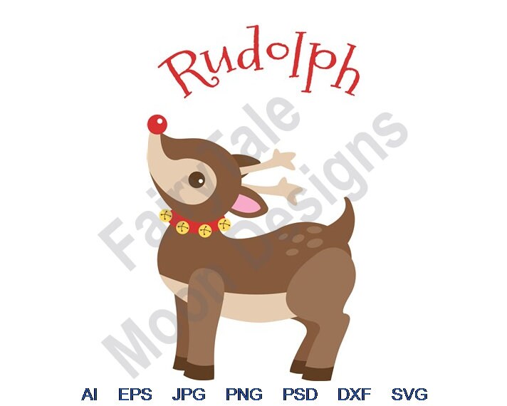 Rudolph Svg Dxf Eps Png Jpg Vector Art Clipart Cut - Etsy UK