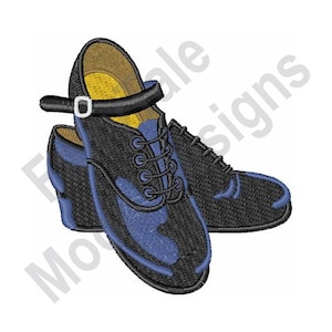 Irish Stepdance Shoes - Machine Embroidery Design, Step Dancer Shoes Embroidery Pattern, Irish Dance Shoes Design