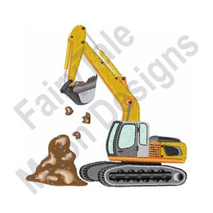 Excavator - Machine Embroidery Design, Excavator Embroidery Pattern, Backhoe Embroidery Design, Digger Embroidery Pattern
