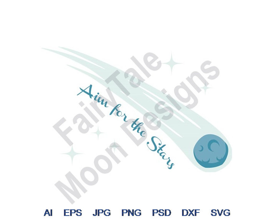 Aim for Stars Svg Dxf Eps Png Jpg Vector Art Clipart - Etsy