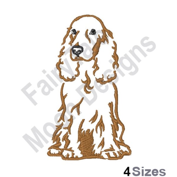 Cocker Spaniel - Machine Embroidery Design, Dog Outline Embroidery Pattern, Cocker Spaniel Embroidery Pattern