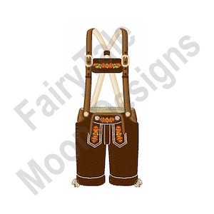 Bavarian Lederhosen - Machine Embroidery Design, German Folk Costume Pants Embroidery Design, Leather Breeches Embroidery Design