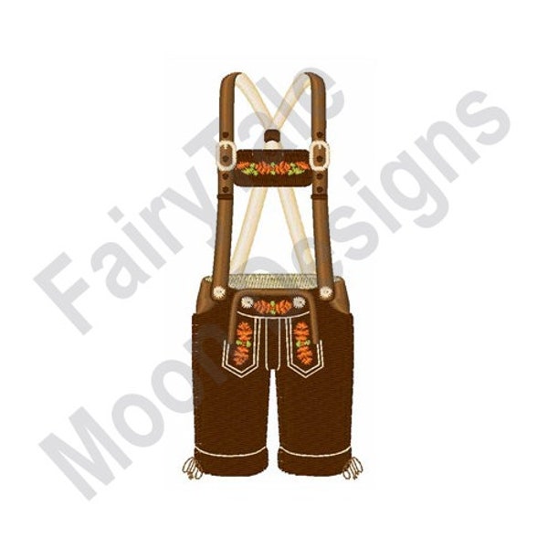 Bavarian Lederhosen - Machine Embroidery Design, German Folk Costume Pants Embroidery Design, Leather Breeches Embroidery Design