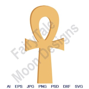 Ankh Symbol - Svg, Dxf, Eps, Png, Jpg, Vector Art, Clipart, Cut File, Egyptian Ankh Svg, Ancient Egyptian Hieroglyph Svg, Key of Life