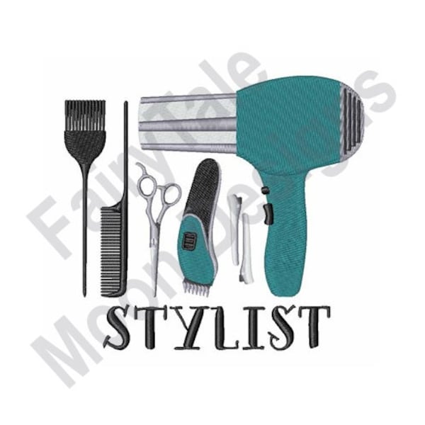 Hair Stylist Embroidery Design Etsy