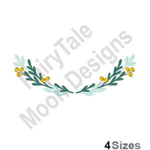 Laurel Frame - Machine Embroidery Design, Laurel Wreath Embroidery Pattern,