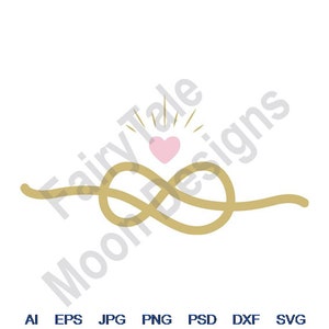 Tie The Knot - Svg, Dxf, Eps, Png, Jpg, Vector Art, Clipart, Cut File, Wedding Knot Svg, Fisherman Knot Svg, Love Symbol Svg, Love Knot Svg