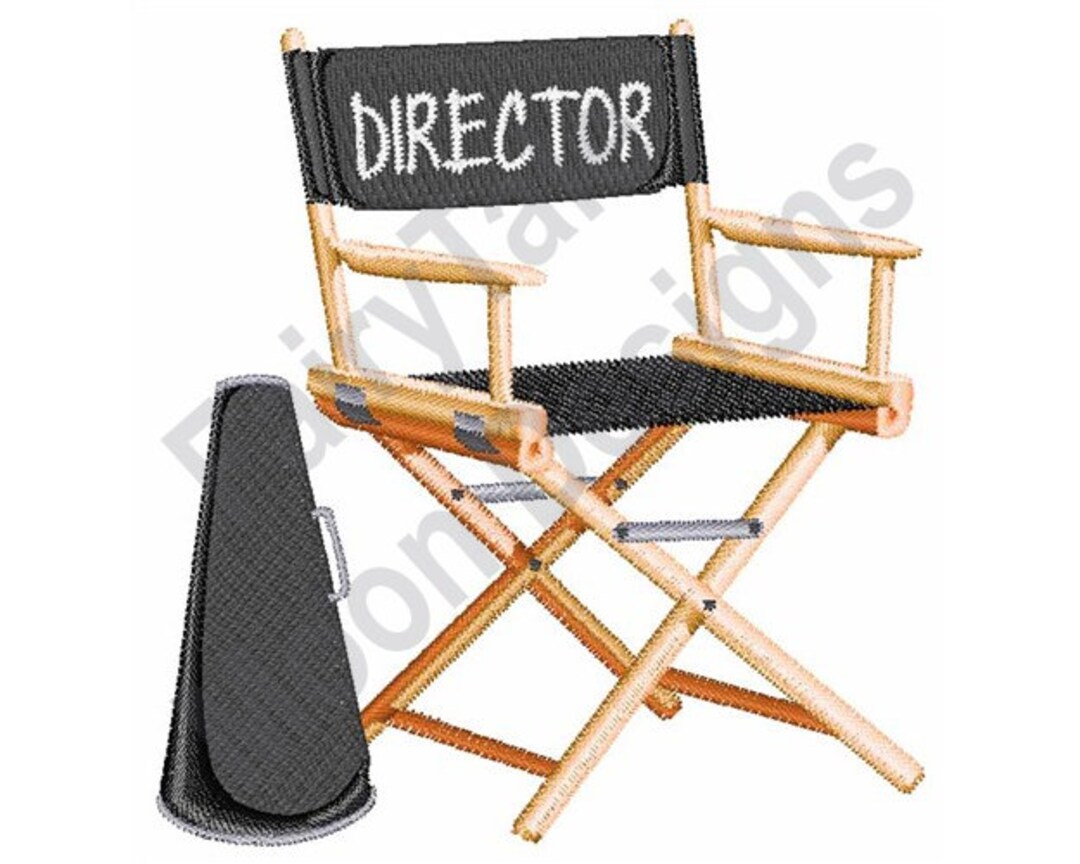 Director Chair Machine Embroidery Design, Film Director Chair Embroidery Pattern, Movie Director