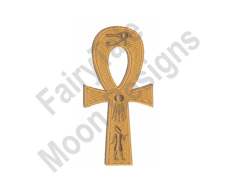 Egyptian Ankh Machine Embroidery Design Egyptian Art Etsy