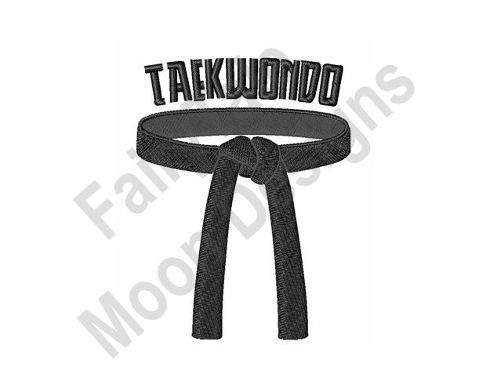 Taekwondo Black Belt Machine Embroidery Design Tae Kwon Do Etsy