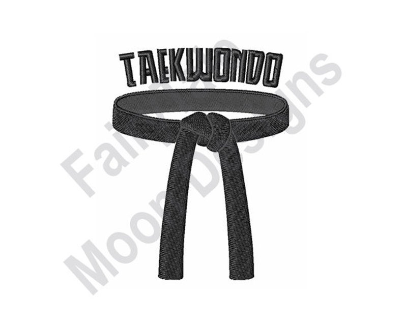 Taekwondo Black Belt Machine Embroidery Design Tae Kwon Do Etsy