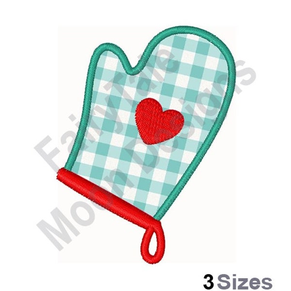 APPLIQUE Oven Mitt - Machine Embroidery Design, Oven Mitts Embroidery Applique Pattern, Cooking Applique, Oven Gloves Embroidery Applique