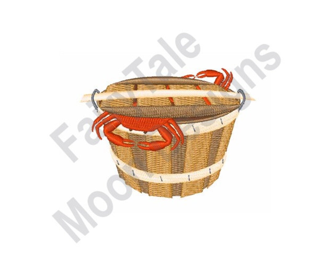 Maryland Crab Machine Embroidery Design, Ocean Crab Embroidery Pattern